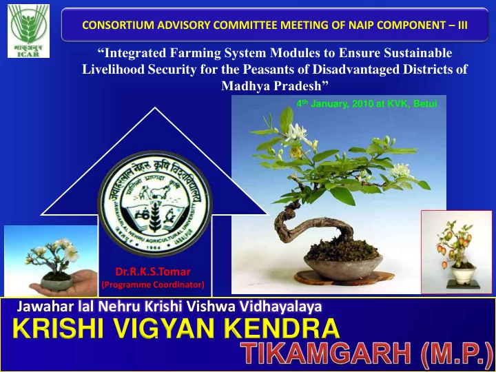 krishi vigyan kendra capacity building