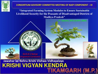 KRISHI VIGYAN KENDRA  CAPACITY BUILDING TRAINING PROGRAMMES  3 NO. OF BENEFICIARY  130