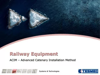 Railway Equipment ACIM  Advanced Catenary Installation Method  Systems &amp; Technologies  Index
