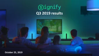 Q3 2019 results  October 25, 2019  Important information  Forward-Looking Statements and Risks