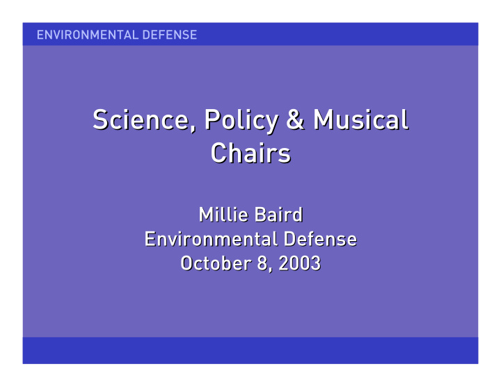 science policy musical science policy musical chairs