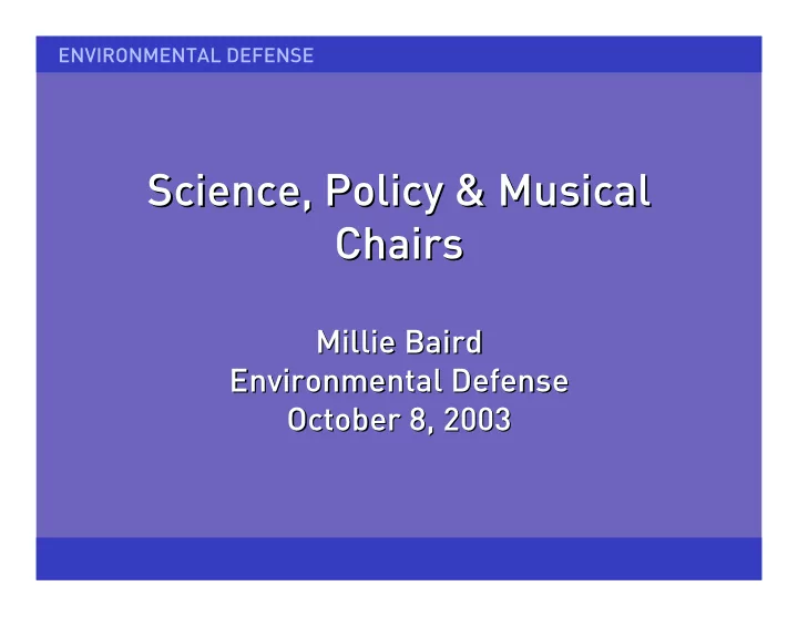 science policy musical science policy musical chairs