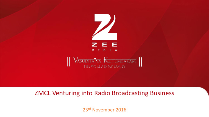 zmcl venturing into radio broadcasting business