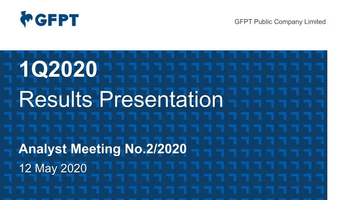 1q2020 results presentation
