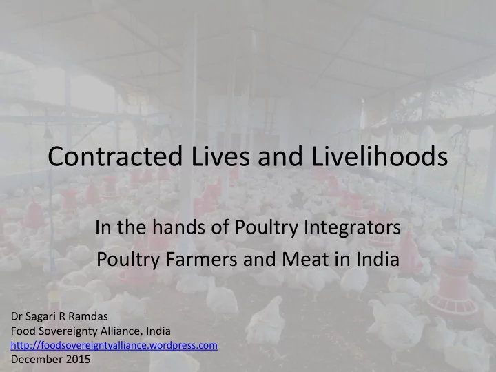 contracted lives and livelihoods