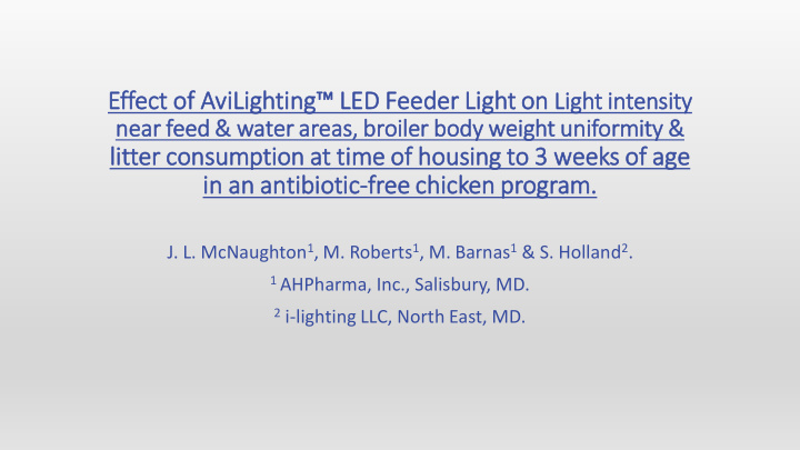 effect of avilighting led feeder light on