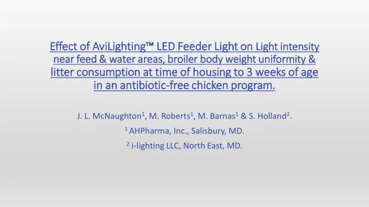 effect of avilighting led feeder light on