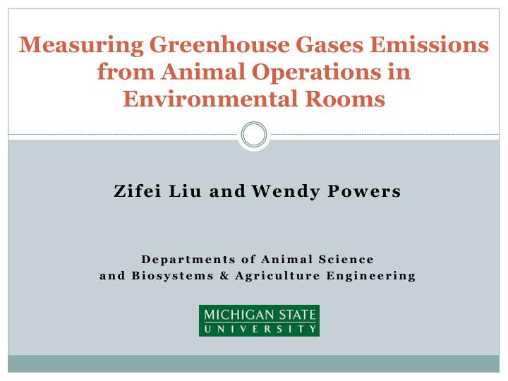 measuring greenhouse gases emissions