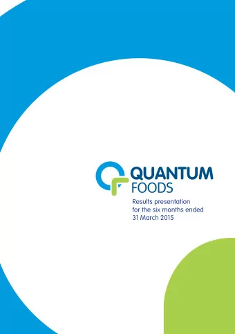 Results presentation  for the six months ended  31 March 2015  AGENDA  2  Business overview