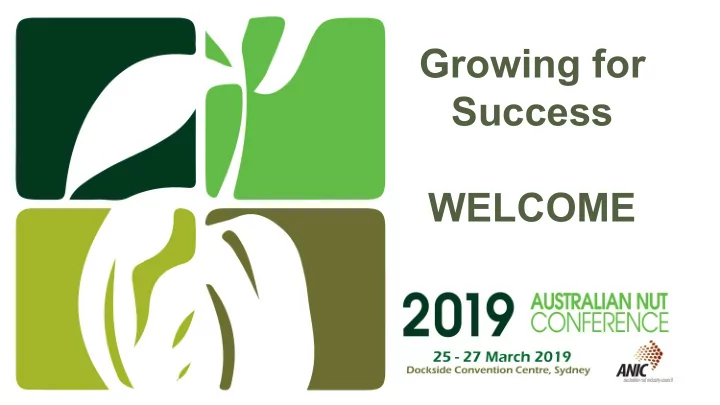 growing for success welcome sponsors platinum gold gold