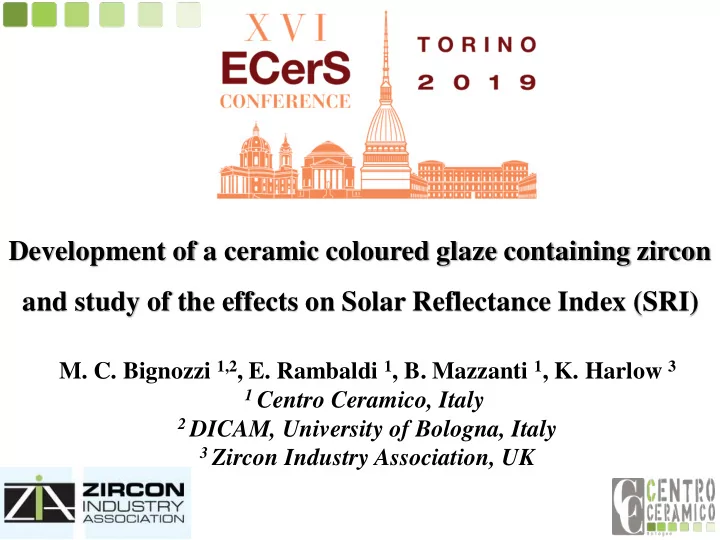 development of a ceramic coloured glaze containing zircon