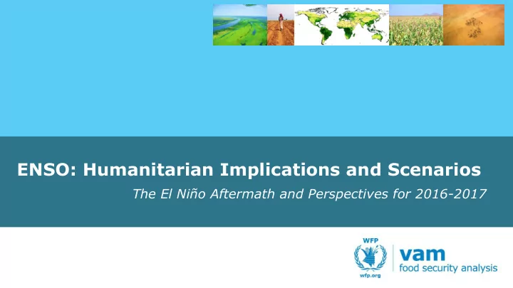 enso humanitarian implications and scenarios