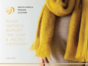 WG S N  I N S TO C K  R E P O R T :  T H E  COAT  &amp;  JAC K E T  C AT E G O RY  J U N E  2 0 1 9