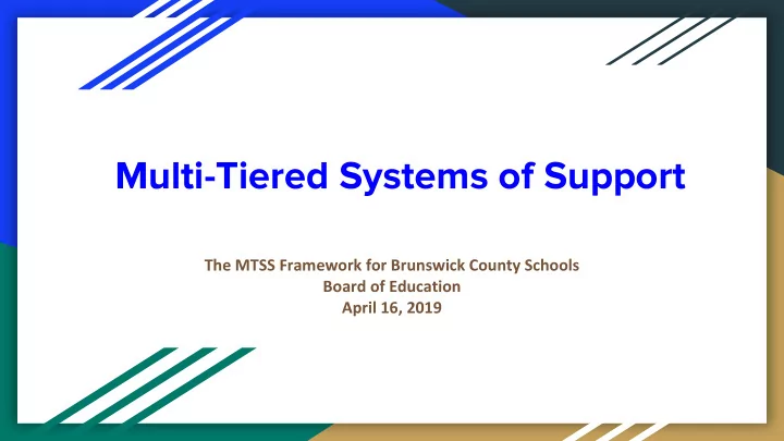 multi tiered systems of support