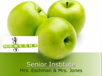 Senior Institute  Mrs. Eschman &amp; Mrs. Jones  Appliances  Sandwich maker  Coffee maker