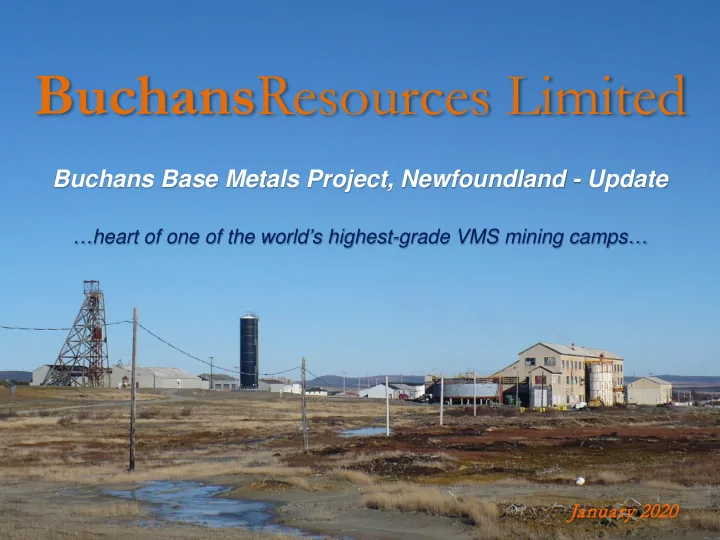buchans resources limited