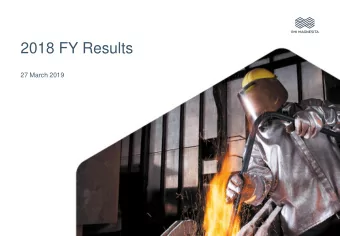 2018 FY Results  27 March 2019  Disclaimer  Financial information contained herein, as well as