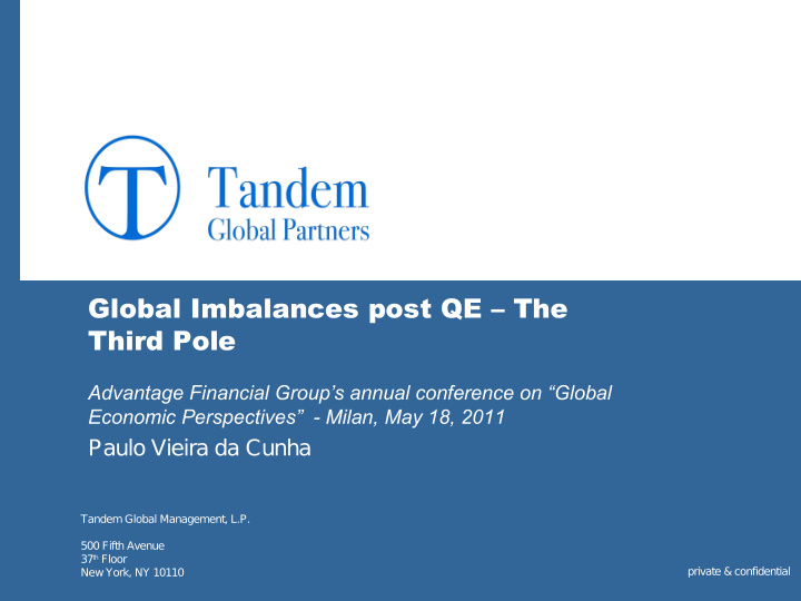 global imbalances post qe the third pole