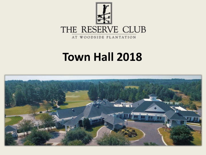 town hall 2018 our why at the reserve club