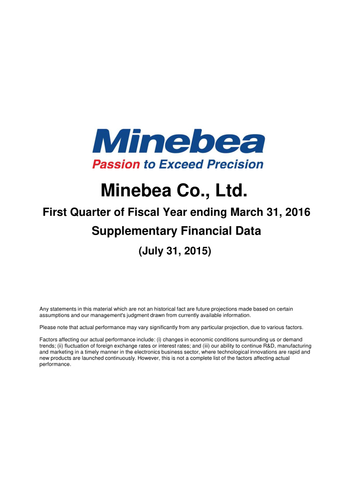 minebea co ltd