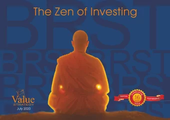 RST  BRST  BRST BRST BRST  BRSTBRST  B  The Zen of Investing  July 2020    Motilal Oswal AMC is