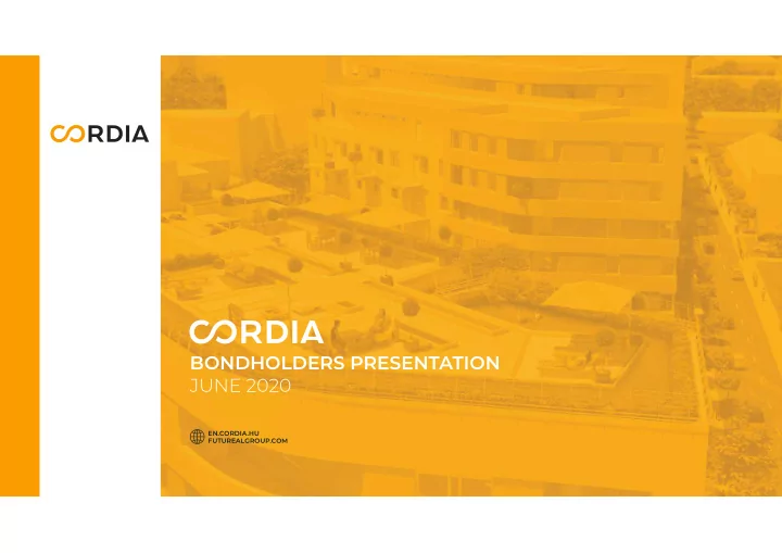 bondholders presentation june 2020