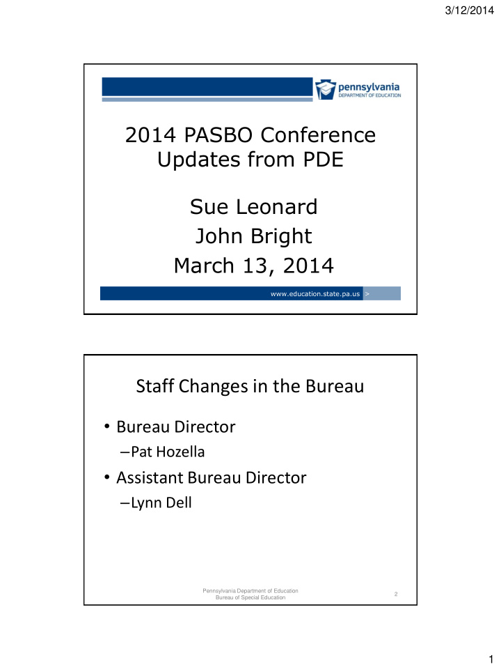 2014 pasbo conference