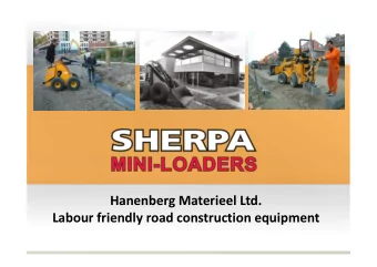 Hanenberg Materieel Ltd.  Labour friendly road construction equipment  Company introduction