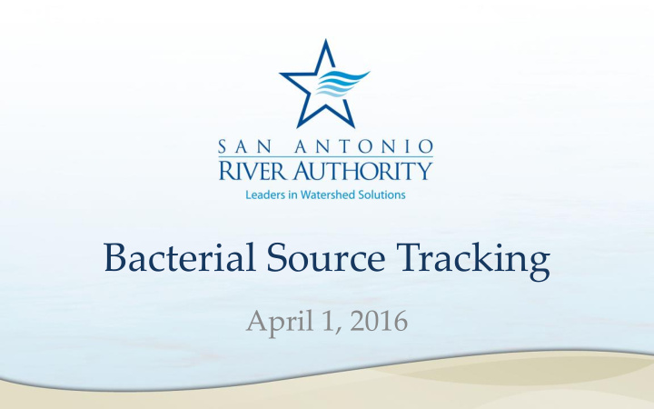 bacterial source tracking