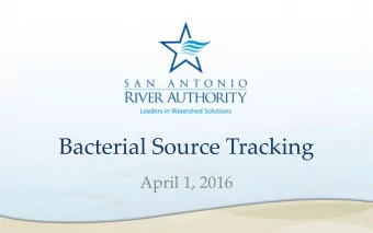 Bacterial Source Tracking  April 1, 2016  San Antonio River Basin  Basin 19  1905  13