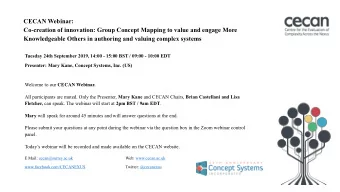 CECAN Webinar:  Co-creation of innovation: Group Concept Mapping to value and engage More