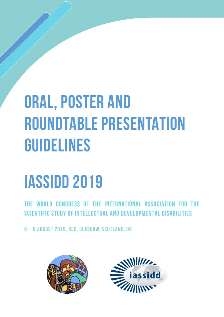 iassidd 2019 will be held at the scottish event campus
