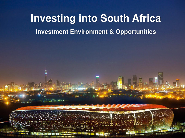 investing into south africa