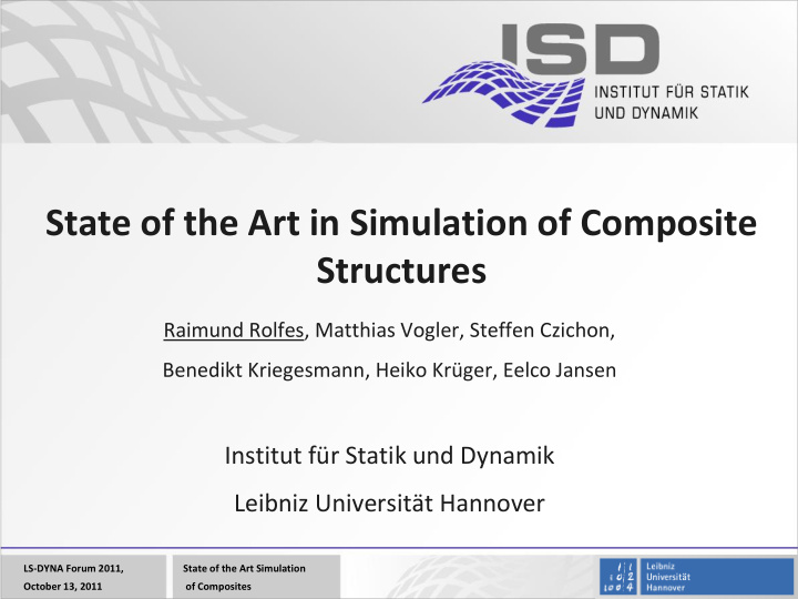 state of the art in simulation of composite