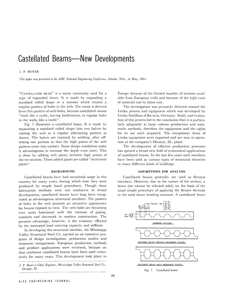 castellated beams new developments