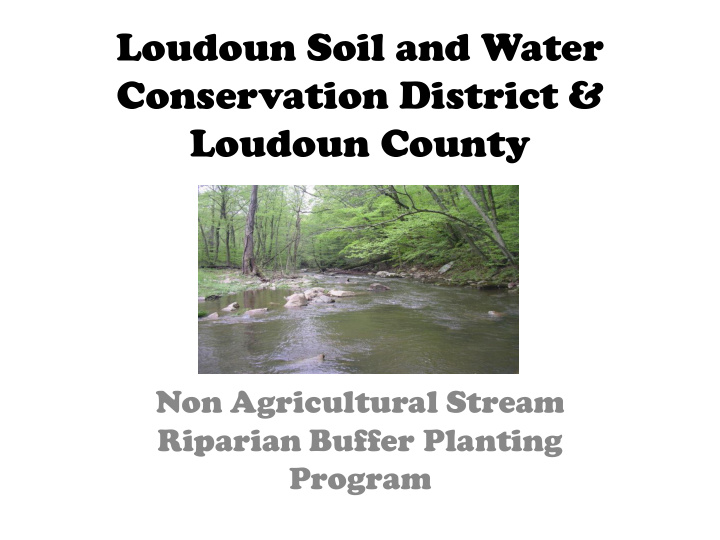 loudoun soil and water conservation district loudoun