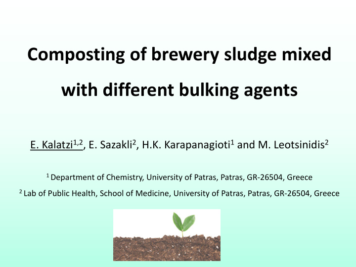 composting of brewery sludge mixed with different bulking