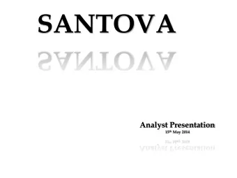 Santova  Introduction To Santova Group  Specialist Supply Chain Solutions  Performance In The