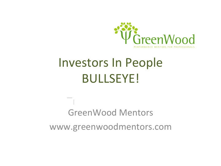 investors in people bullseye