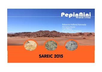 SAREIC 2015  SAREIC 2015  Australian Projects  Nth Queensland (U)  ( )  Musgrave (Cu-Ni-PGE)