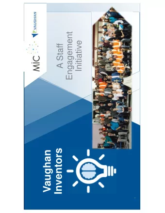 Vaughan  Inventors  1  Welcome  The City of Vaughan  2  Introduction to Vaughan  Staff  Direct /