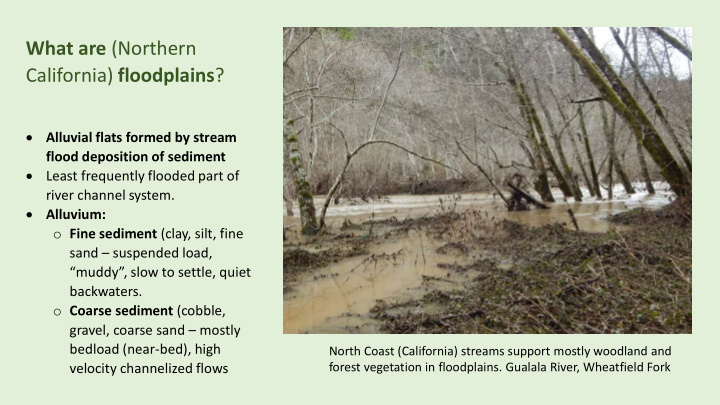 what are northern california floodplains