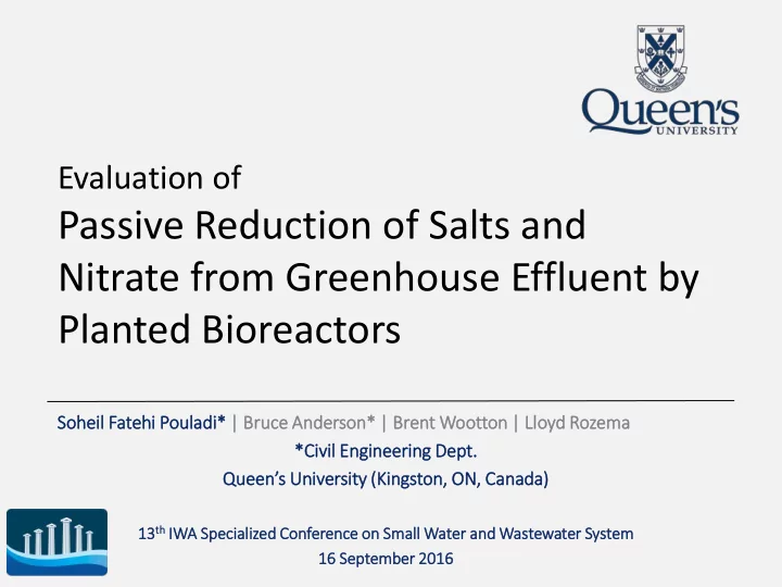passive reduction of salts and