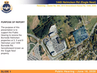 1449 Helmcken Rd (Eagle Nest)  Rezoning  Bylaw No. 900, 2014 Amendment Bylaw No. 1050, 2020