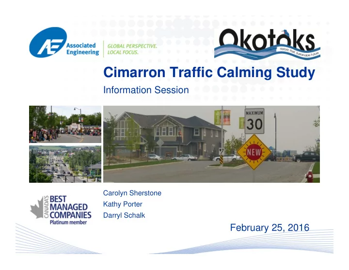 cimarron traffic calming study