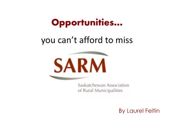 Opportunities  you cant afford to miss  By Laurel Feltin  Training Opportunities  Municipal