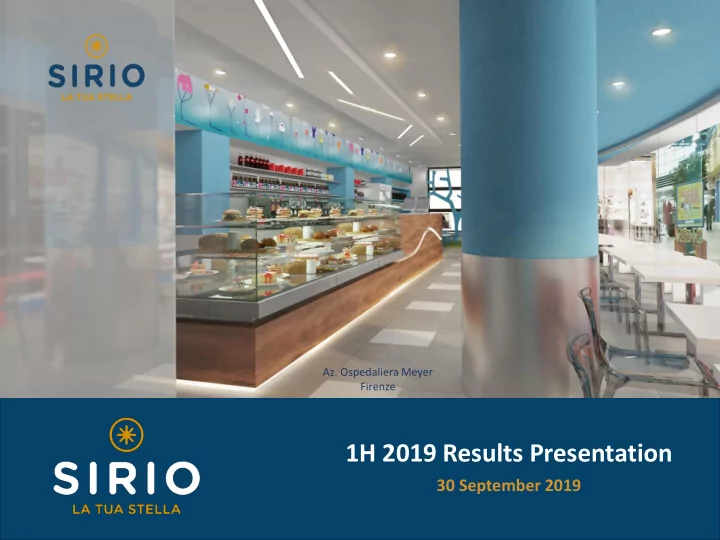 1h 2019 results presentation