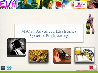 MsC in Advanced Electronics  Systems Engineering  1  General overview  Location: Dijon, University
