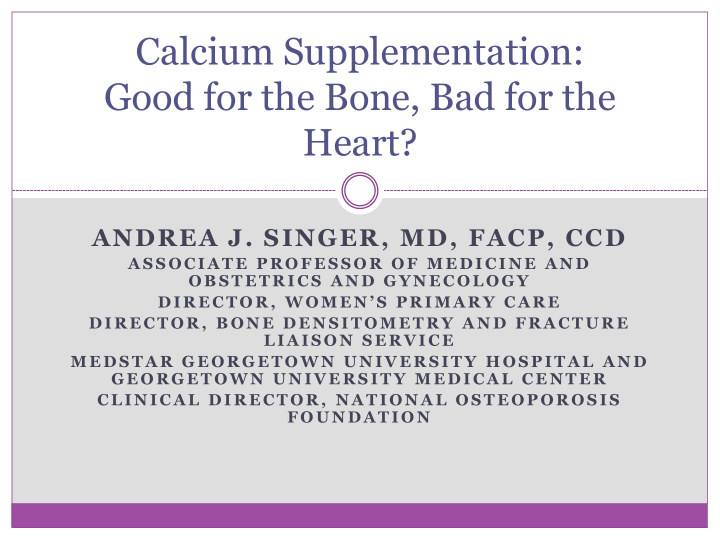 calcium supplementation