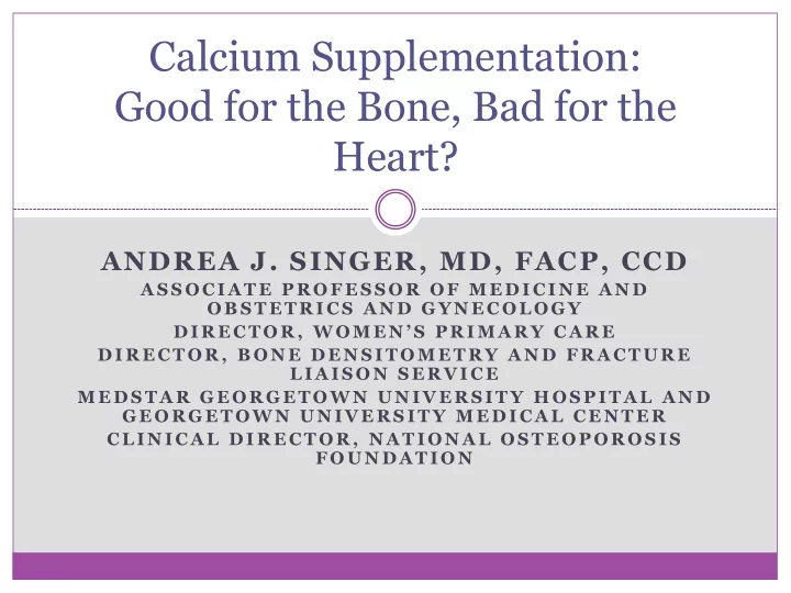 calcium supplementation